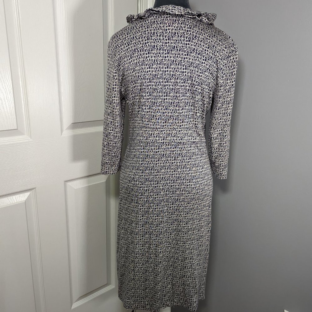 Lilly Pulitzer Blayney Navy/White Ruffle Dress It's a Lilly Print - Picture 4 of 14